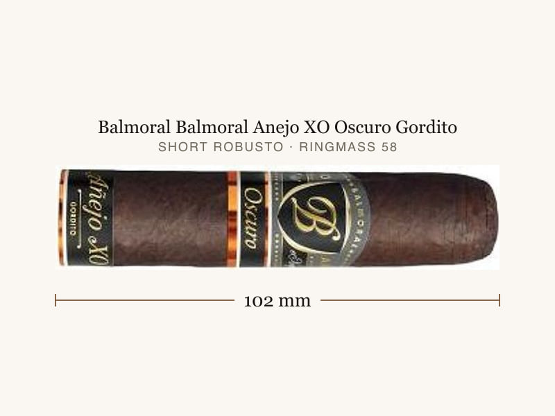 Balmoral Balmoral Anejo XO Oscuro Gordito, Maßangaben: Länge 102 mm, Ringmaß 58