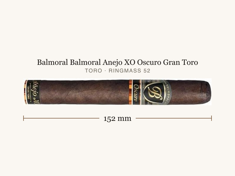 Balmoral Balmoral Anejo XO Oscuro Gran Toro, Maßangaben: Länge 152 mm, Ringmaß 52