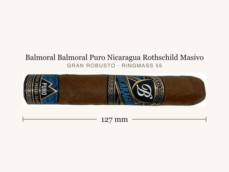 Balmoral Balmoral Puro Nicaragua Rothschild Masivo, Maßangaben: Länge 127 mm, Ringmaß 55