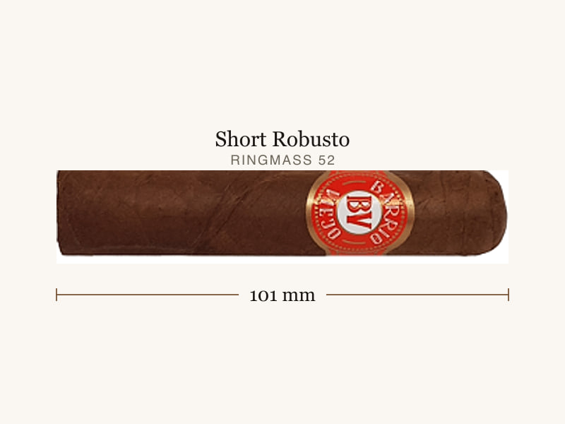 Wolfertz Barrio Viejo Short Robusto, Maßangaben: Länge 101 mm, Ringmaß 52