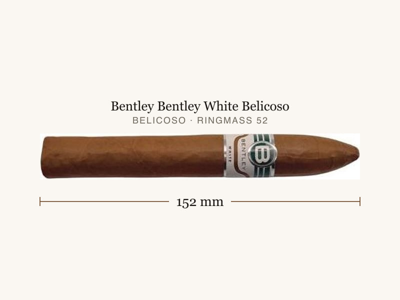 Bentley Bentley White Belicoso, Maßangaben: Länge 152 mm, Ringmaß 52