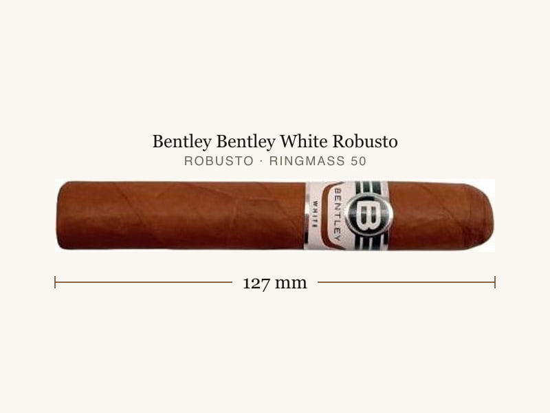 Bentley Bentley White Robusto, Maßangaben: Länge 127 mm, Ringmaß 50