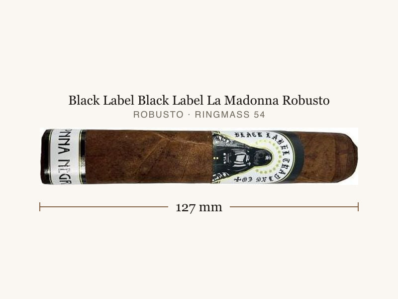 Black Label Black Label La Madonna Robusto, Maßangaben: Länge 127 mm, Ringmaß 54