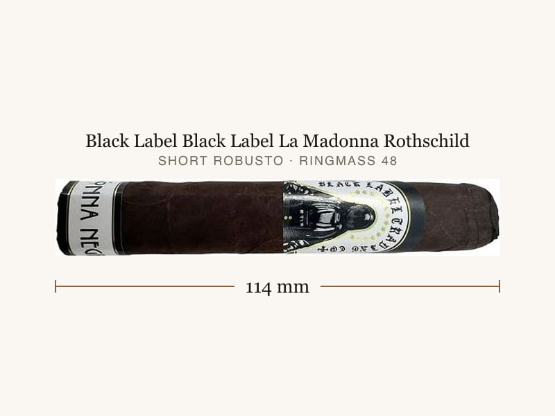 Black Label Black Label La Madonna Rothschild, Maßangaben: Länge 114 mm, Ringmaß 48