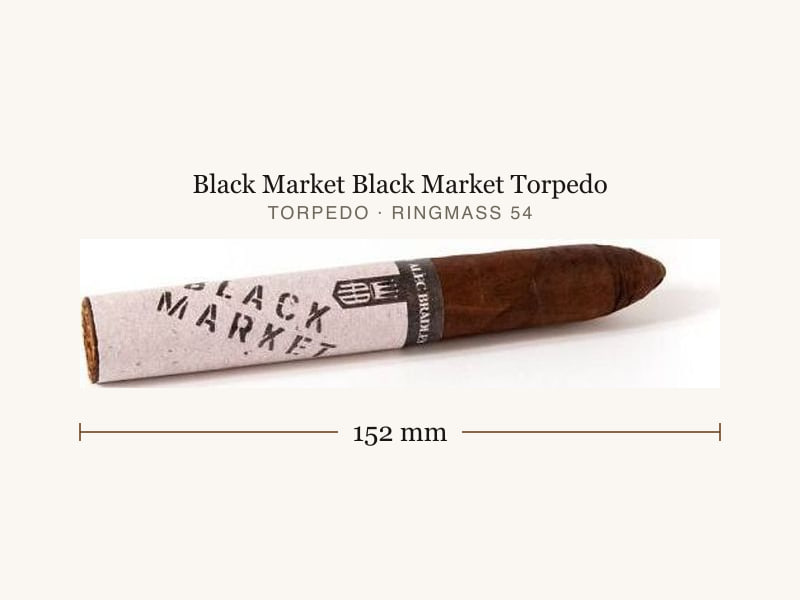 Black Market Black Market Torpedo, Maßangaben: Länge 152 mm, Ringmaß 54