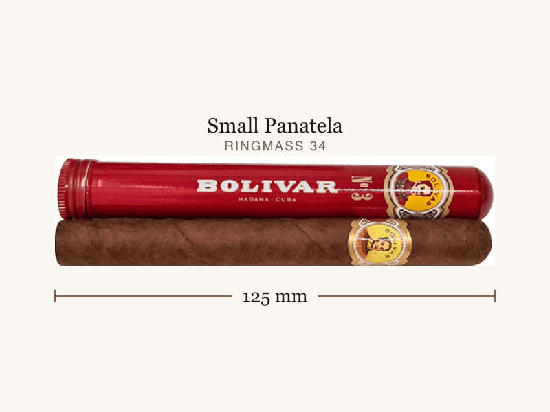 Bolivar Bolivar Tubos No.3, Maßangaben: Länge 125 mm, Ringmaß 34