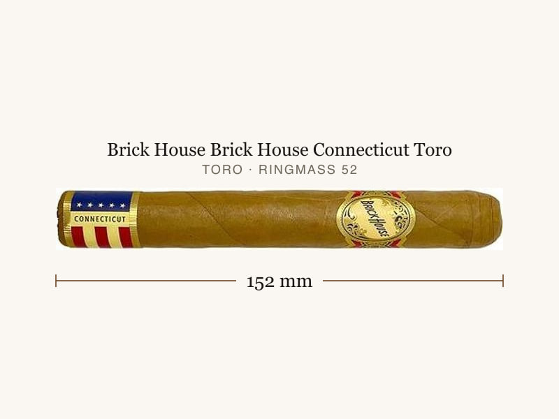 Brick House Brick House Connecticut Toro, Maßangaben: Länge 152 mm, Ringmaß 52