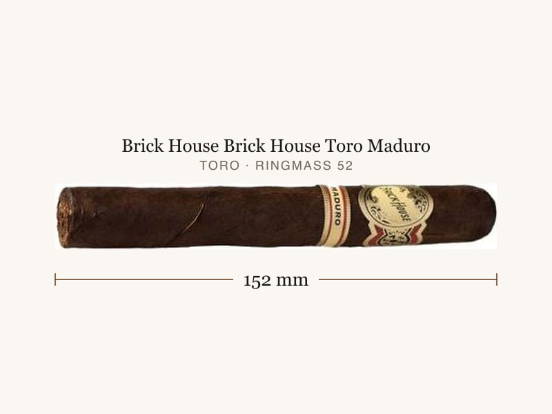 Brick House Brick House Toro Maduro, Maßangaben: Länge 152 mm, Ringmaß 52