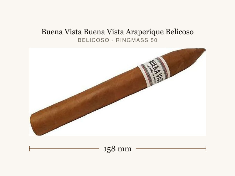 Buena Vista Buena Vista Araperique Belicoso, Maßangaben: Länge 158 mm, Ringmaß 50