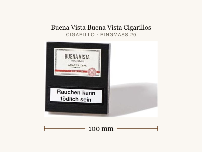 Buena Vista Buena Vista Cigarillos, Maßangaben: Länge 100 mm, Ringmaß 20