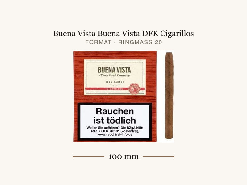 Buena Vista Buena Vista DFK Cigarillos, Maßangaben: Länge 100 mm, Ringmaß 20