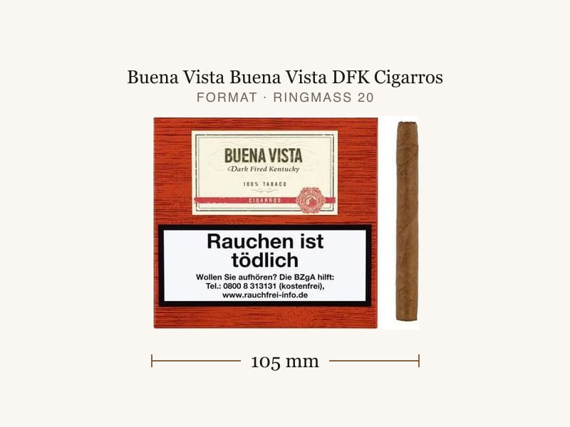 Buena Vista Buena Vista DFK Cigarros, Maßangaben: Länge 105 mm, Ringmaß 20