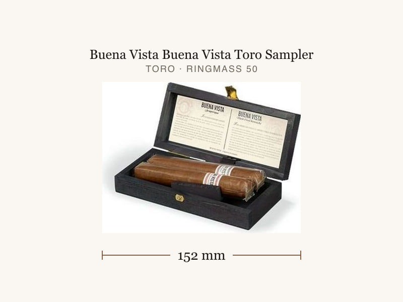 Buena Vista Buena Vista Toro Sampler, Maßangaben: Länge 152 mm, Ringmaß 50