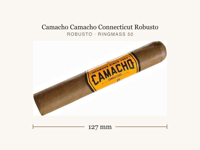 Camacho Camacho Connecticut Robusto, Maßangaben: Länge 127 mm, Ringmaß 50