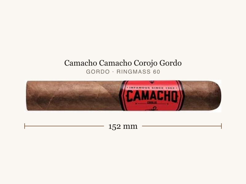 Camacho Camacho Corojo Gordo, Maßangaben: Länge 152 mm, Ringmaß 60