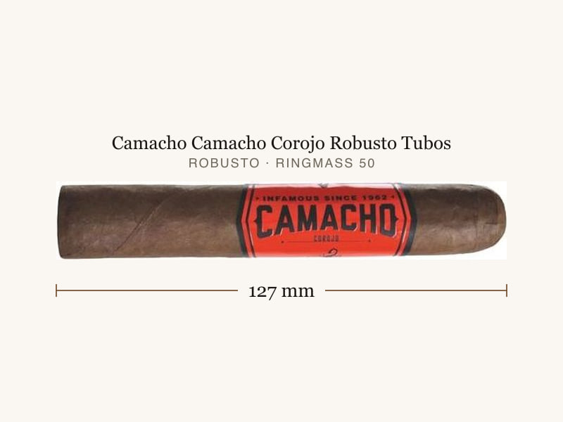 Camacho Camacho Corojo Robusto Tubos, Maßangaben: Länge 127 mm, Ringmaß 50