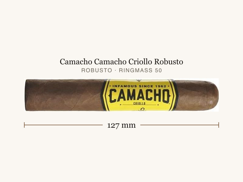 Camacho Camacho Criollo Robusto, Maßangaben: Länge 127 mm, Ringmaß 50