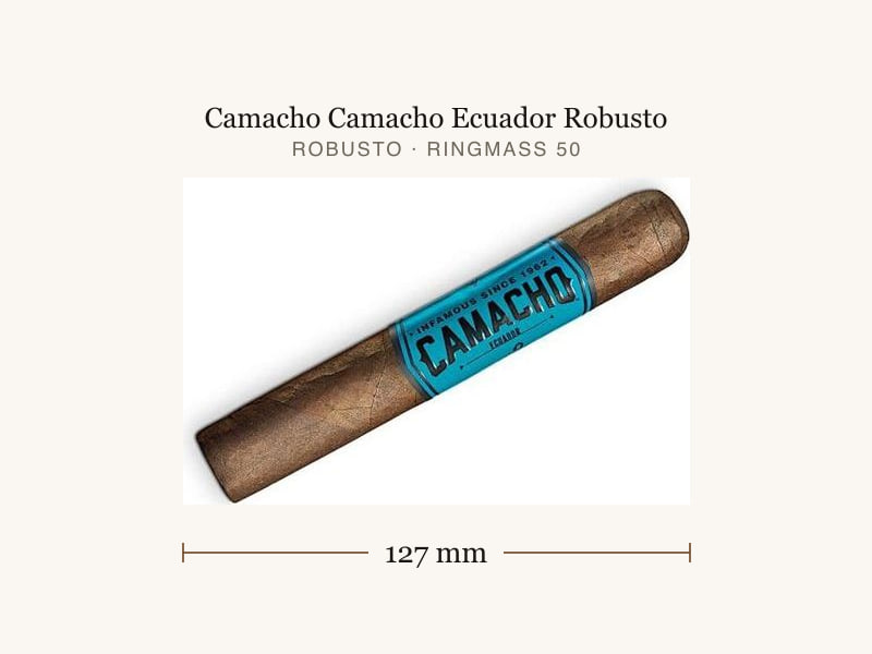 Camacho Camacho Ecuador Robusto, Maßangaben: Länge 127 mm, Ringmaß 50