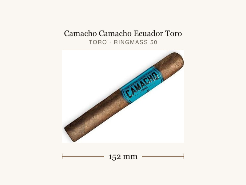 Camacho Camacho Ecuador Toro, Maßangaben: Länge 152 mm, Ringmaß 50