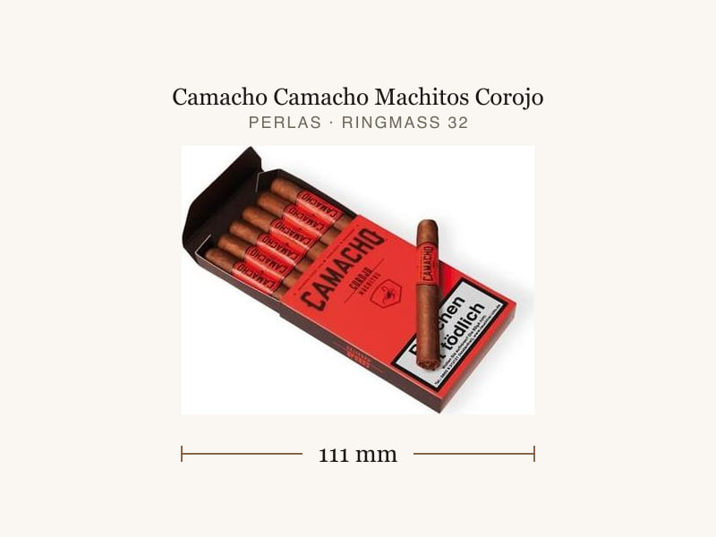 Camacho Camacho Machitos Corojo, Maßangaben: Länge 111 mm, Ringmaß 32