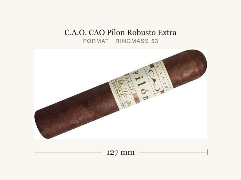 C.A.O. CAO Pilon Robusto Extra, Maßangaben: Länge 127 mm, Ringmaß 53