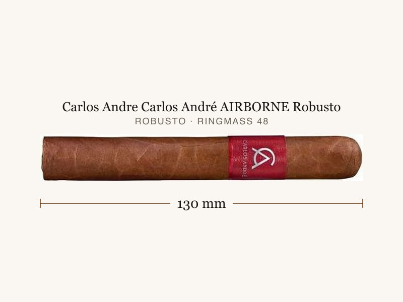 Carlos Andre Carlos André AIRBORNE Robusto, Maßangaben: Länge 130 mm, Ringmaß 48