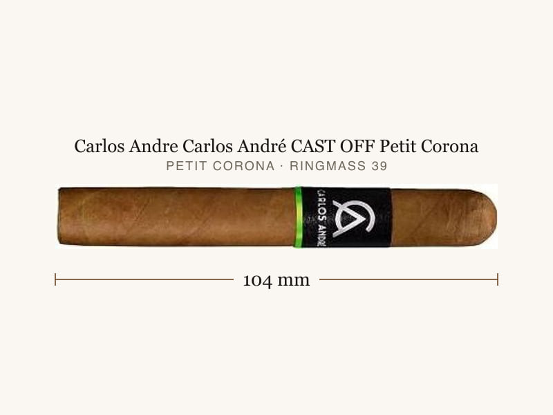 Carlos Andre Carlos André CAST OFF Petit Corona, Maßangaben: Länge 104 mm, Ringmaß 39