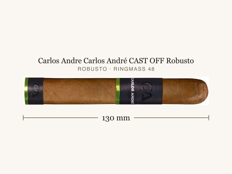 Carlos Andre Carlos André CAST OFF Robusto, Maßangaben: Länge 130 mm, Ringmaß 48