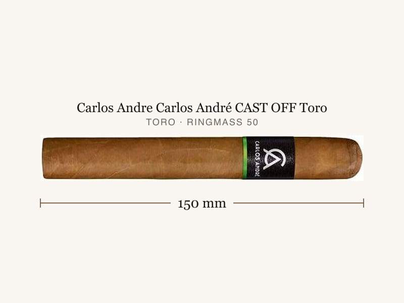 Carlos Andre Carlos André CAST OFF Toro, Maßangaben: Länge 150 mm, Ringmaß 50