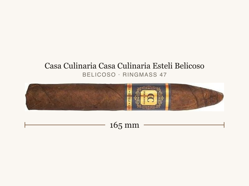 Casa Culinaria Casa Culinaria Esteli Belicoso, Maßangaben: Länge 165 mm, Ringmaß 47