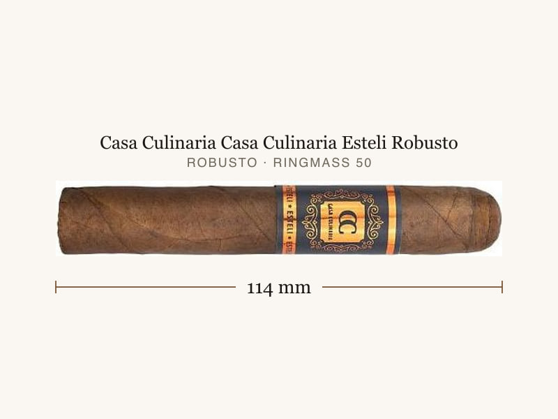 Casa Culinaria Casa Culinaria Esteli Robusto, Maßangaben: Länge 114 mm, Ringmaß 50