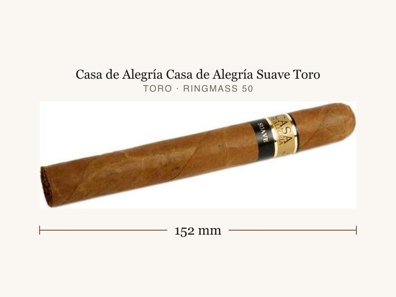 Casa de Alegría Casa de Alegría Suave Toro, Maßangaben: Länge 152 mm, Ringmaß 50