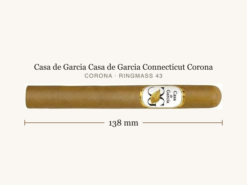 Casa de Garcia Casa de Garcia Connecticut Corona, Maßangaben: Länge 138 mm, Ringmaß 43