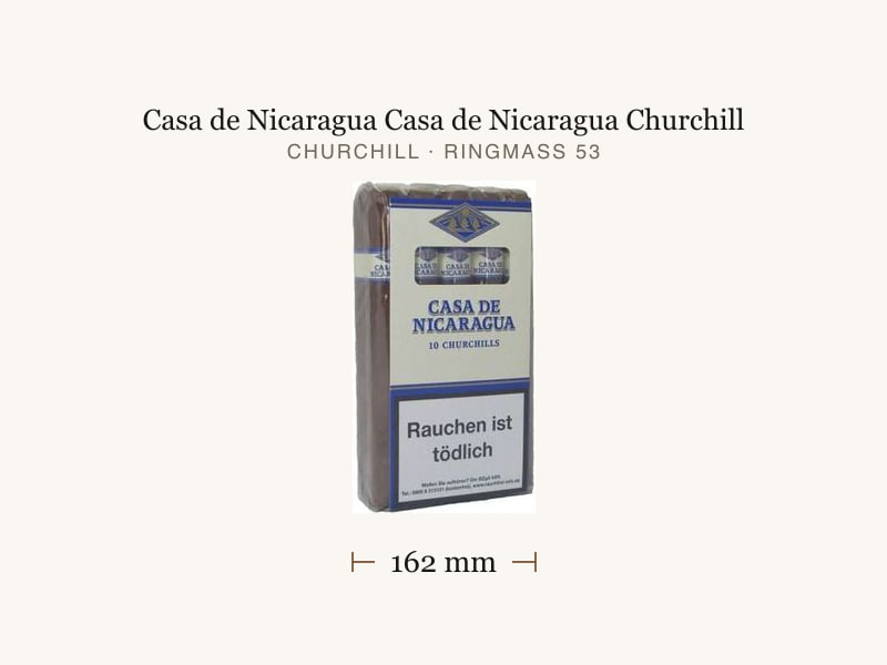Casa de Nicaragua Casa de Nicaragua Churchill, Maßangaben: Länge 162 mm, Ringmaß 53