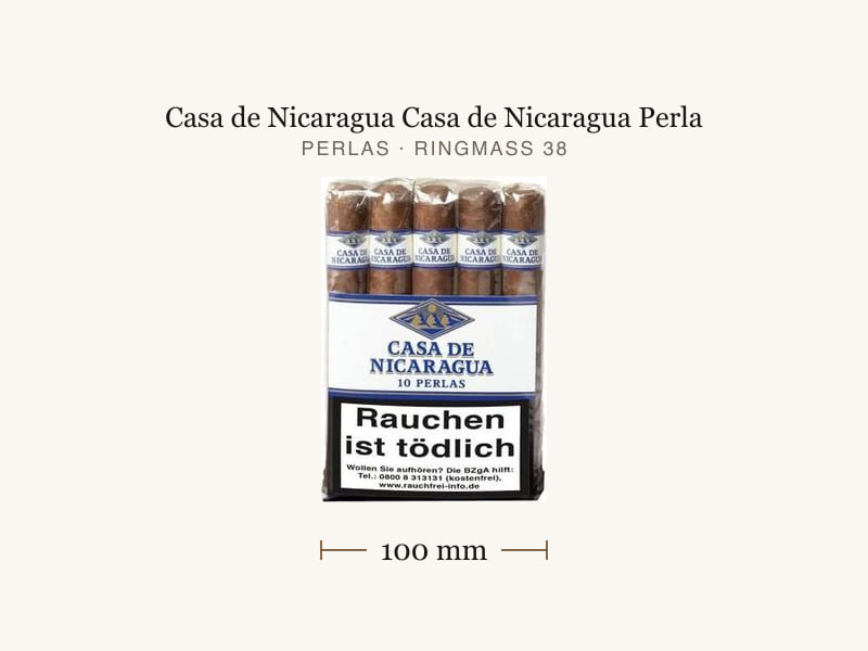 Casa de Nicaragua Casa de Nicaragua Perla, Maßangaben: Länge 100 mm, Ringmaß 38