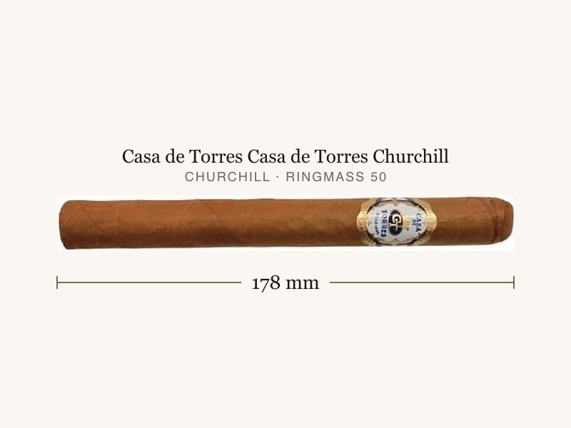Casa de Torres Casa de Torres Churchill, Maßangaben: Länge 178 mm, Ringmaß 50
