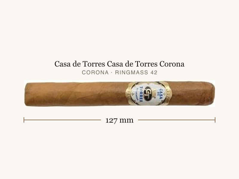 Casa de Torres Casa de Torres Corona, Maßangaben: Länge 127 mm, Ringmaß 42