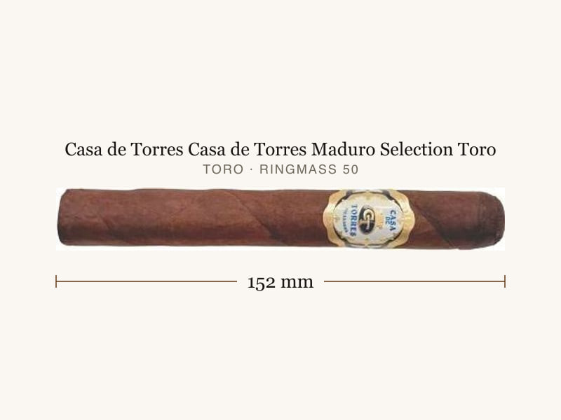 Casa de Torres Casa de Torres Maduro Selection Toro, Maßangaben: Länge 152 mm, Ringmaß 50