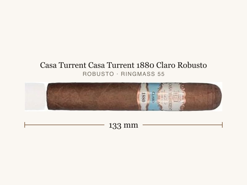 Casa Turrent Casa Turrent 1880 Claro Robusto, Maßangaben: Länge 133 mm, Ringmaß 55