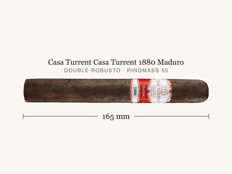 Casa Turrent Casa Turrent 1880 Maduro, Maßangaben: Länge 165 mm, Ringmaß 55