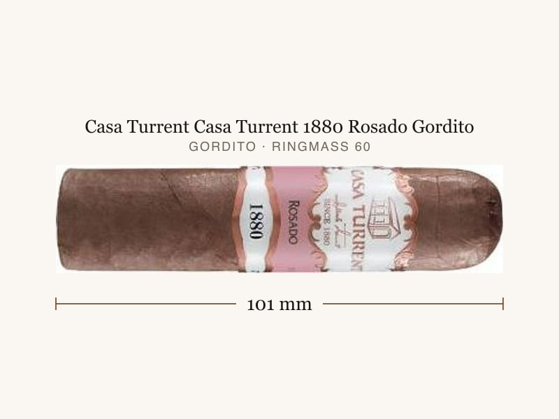 Casa Turrent Casa Turrent 1880 Rosado Gordito, Maßangaben: Länge 101 mm, Ringmaß 60