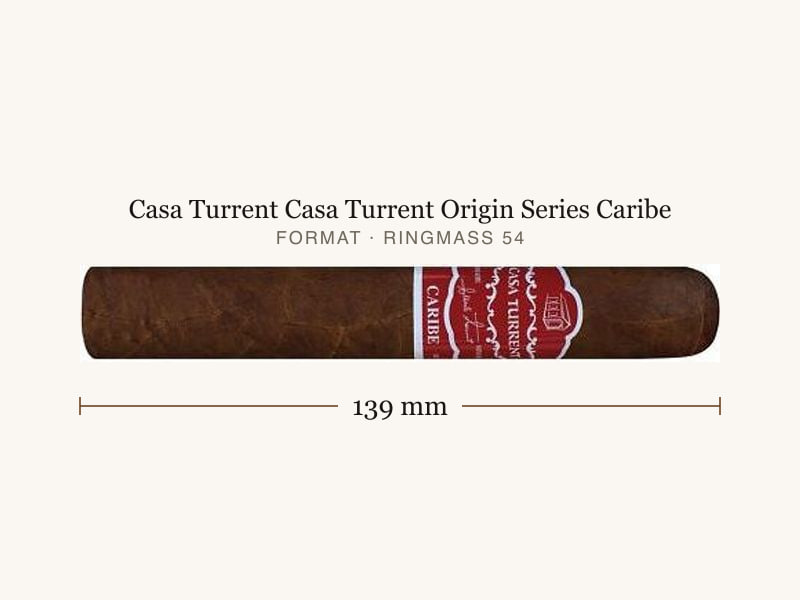 Casa Turrent Casa Turrent Origin Series Caribe, Maßangaben: Länge 139 mm, Ringmaß 54