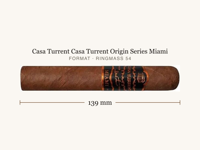 Casa Turrent Casa Turrent Origin Series Miami, Maßangaben: Länge 139 mm, Ringmaß 54