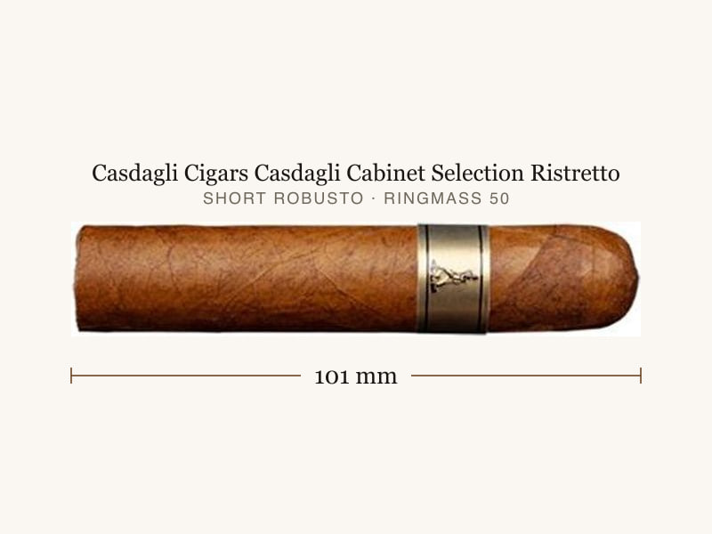 Casdagli Cigars Casdagli Cabinet Selection Ristretto, Maßangaben: Länge 101 mm, Ringmaß 50