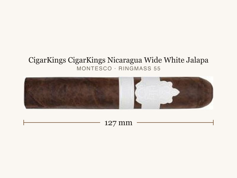 CigarKings CigarKings Nicaragua Wide White Jalapa, Maßangaben: Länge 127 mm, Ringmaß 55