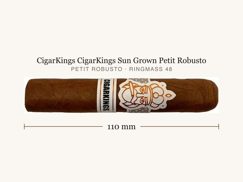 CigarKings CigarKings Sun Grown Petit Robusto, Maßangaben: Länge 110 mm, Ringmaß 48