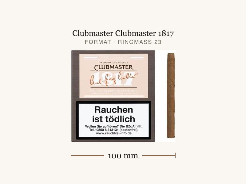 Clubmaster Clubmaster 1817, Maßangaben: Länge 100 mm, Ringmaß 23