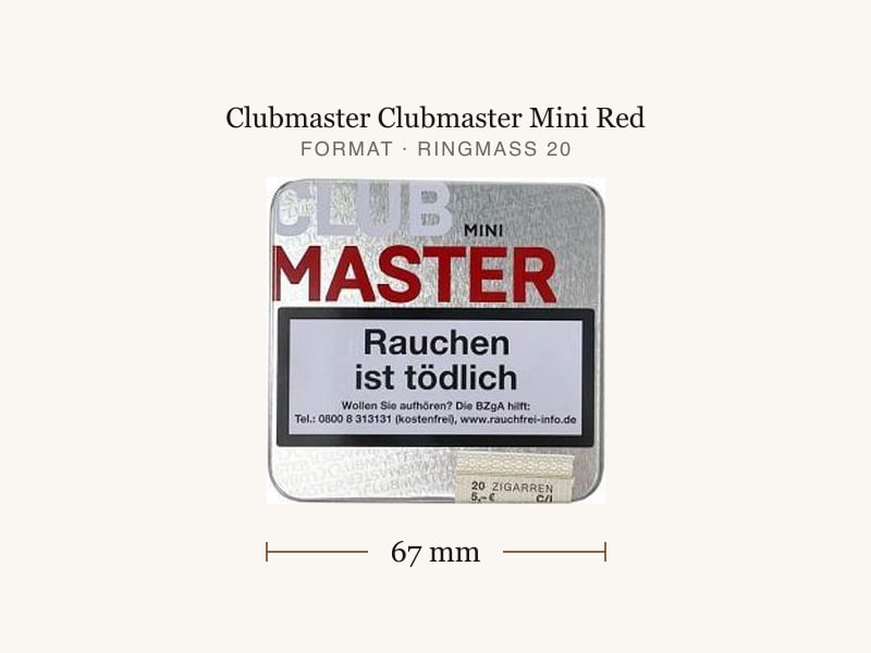 Clubmaster Clubmaster Mini Red, Maßangaben: Länge 67 mm, Ringmaß 20