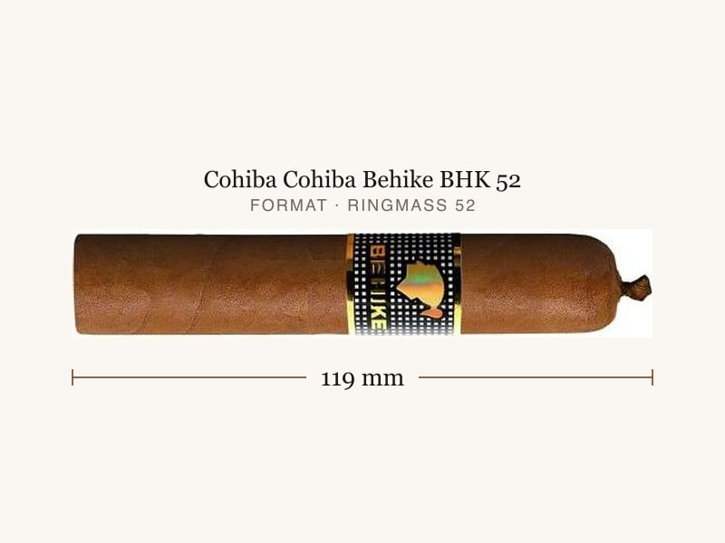Cohiba Cohiba Behike BHK 52, Maßangaben: Länge 119 mm, Ringmaß 52