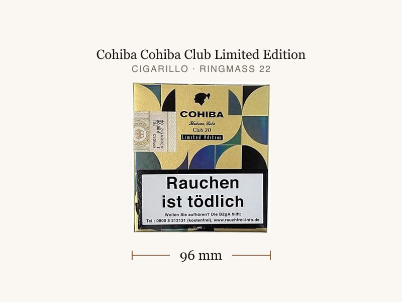 Cohiba Cohiba Club Limited Edition, Maßangaben: Länge 96 mm, Ringmaß 22